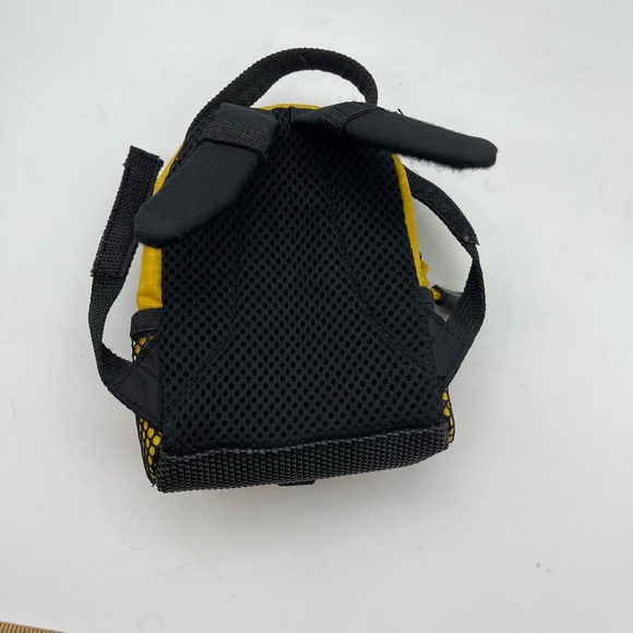 Mini Targus Nylon Camera Storage Backpack Bag Yellow Black Zip Closure Mesh - Picture 7 of 12